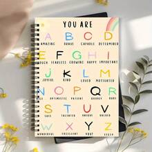 Positive Energy Letter Spiral Notebook - A5 Size Lined Inner Pages Diary, With Inspirational Quotes & Rainbow Design, Suitable For Teachers, Students And Office Study, Inspiration Gift, Durable Binding, Creative Layout - Minimalist Letter - View 5