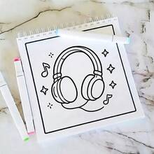 1 Pc Girl Stuff Coloring Spiral Book, Stress Relief Book, Bold And Easy Coloring Book For Adults, 22 Unique Colored Pages, Intricate Patterns To Help Reduce Stress And Relax, Perfect For Birthday Christmas - Single Piece - View 3