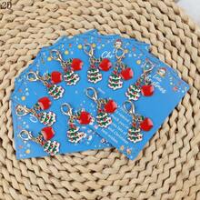 10pcs Apple Christmas Tree Keychains, Lucky Keychains, Perfect Gifts For Birthday, Wedding, Party, Thanksgiving, Christmas, Exquisite Pendant For Bags And Car Keys - Multicolor - View 6