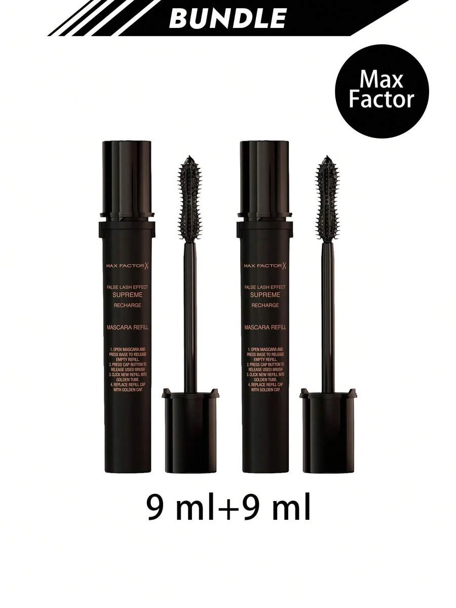 Max Factor [Bundle] False Lash Effect Supreme Recharge Mascara Black (Refill) 9 Ml X 2 - Black - View 1