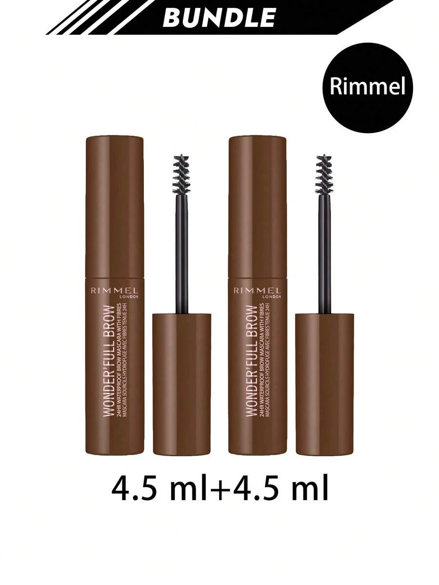Rimmel [Bundle] Wonderfull Brow Gel 002 Medium 4.5 Ml X 2 - 002 Medium - View 1