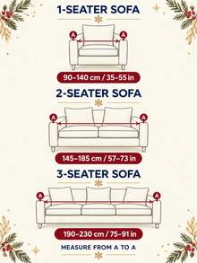 Christmas Santa Claus Print Stretch Sofa Cover, Elastic Couch Slipcover, Soft Washable Furniture Protector With Christmas Tree & Reindeer Pattern For Holiday Home Decor - Red - Rudolph Christmas - View 2