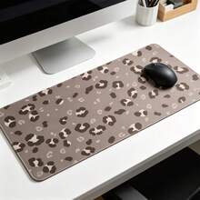 XXL Large Mouse Pad For Desk, Extended Keyboard Mouse Mat For Computer Office, Big Mouse Pad With Stitched Edges, Gaming Brown Leopard Print - View 6