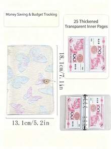 1 buah Binder Tabungan Tunai Motif Kupu-kupu Bordir, Buku Catatan Perencana Anggaran, Desain Lembar Lepas, Anggaran Keluarga, Manajemen Keuangan, Buku Tabungan, Manajemen Keuangan Harian - View 5