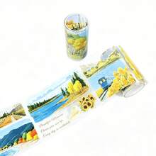 8cm*2m/Roll Forest PET Tape Floral Scenery Tape Decorative Tape For Sticker Scrapbooking Journal Loop200cm - PET Tape - View 4