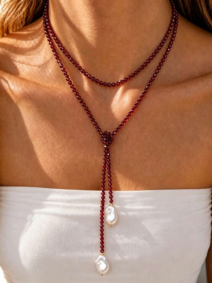 European & American Y2K Style Exquisite Western Cowboy Beaded Round Pendant Long Wrap Necklace Niche High-End Unique Personalized Hip Hop - Multicolor 2 - View 1