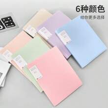 A4 Folder Binder 30 Pages Transparent Insert Pockets Document File Organizer Student Use Study Material Exam Paper Classification Storage Album Cardstock Cover Random Color - Multicolor - View 9