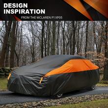 Outdoor Sun, Rain And Snow Protection Car Cover, Universal Sedan 190T Polyester Waterproof Sunproof Reflective Strip Full Car Cover - Car Cover - View 12