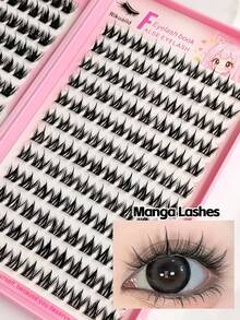 Rikuaild 264pcs Self-Adhesive False Eyelash Book, Large Capacity Cartoon Style Pre-Glued Lashes, Mixed 2 Styles, Soft Comfortable Lightweight Reusable, Natural Eyelash Clusters, Suitable For Party Daily Makeup, Autumn, Back To School, Travel Essential - C - View 6