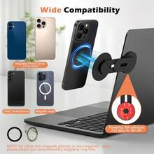 Adjustable Magnetic Laptop And Phone Stand, Compatible With Multiple Devices, Portable Foldable Flip Stand, Suitable For MacBook And Phone - Ideal Camera Adapter Accessory, Video Call Stand, Compact Stand, Sturdy Structure, Content Creator's Choice - New Arrival - View 2