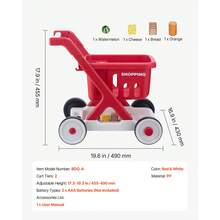 Kids Shopping Carts - Red and White - View 12