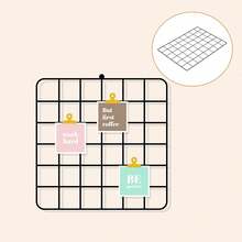 1pc Wire Mesh Panel Decorative Board, Photo Display Rack, Suitable For Home Office, Metal Mesh Photo Wall Display Rack, Multi-Purpose Wall-Mounted, Back To School Bedroom Decor - Multicolor - View 8