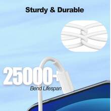 1/2 buah Kabel Pengisian Cepat USB ke Type-C 3,3 kaki/100 cm Kabel Data Pengisian Daya Efisiensi Tinggi Kabel Pengisian Cepat Kompatibel dengan Ponsel Seri 18/17/16 Pro Max/16 Pro/16 Plus/16/15 dan Laptop - Putih - View 7