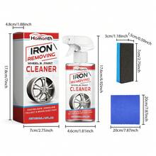Wheel And Paint Cleaner With Rust Remover – Quickly Dissolves Brake Particles And Iron Contamination, Suitable For Coatings, Removes Grease And Dirt, Includes Sponge And Cloth, 120ml - Wheel Rust Remover - View 9