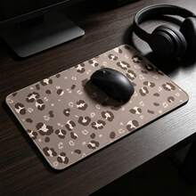 XXL Large Mouse Pad For Desk, Extended Keyboard Mouse Mat For Computer Office, Big Mouse Pad With Stitched Edges, Gaming Brown Leopard Print - View 11
