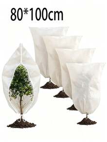 1pc Plant Winter Protection Cover, Green Breathable Plant Freeze Protection Bag With Drawstring, Reusable Frost Cloth Tree Cover For Shrubs, Potted Plants, Fruit Trees, Outdoor Garden Plant Cold, Wind & Bird Protection For Autumn Winter - Multiple Styles - View 13
