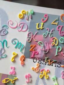 1pc Vintage Y2K Gothic Letter & Number 3D Nail Art Silicone Mold DIY Decor - Clear - View 6