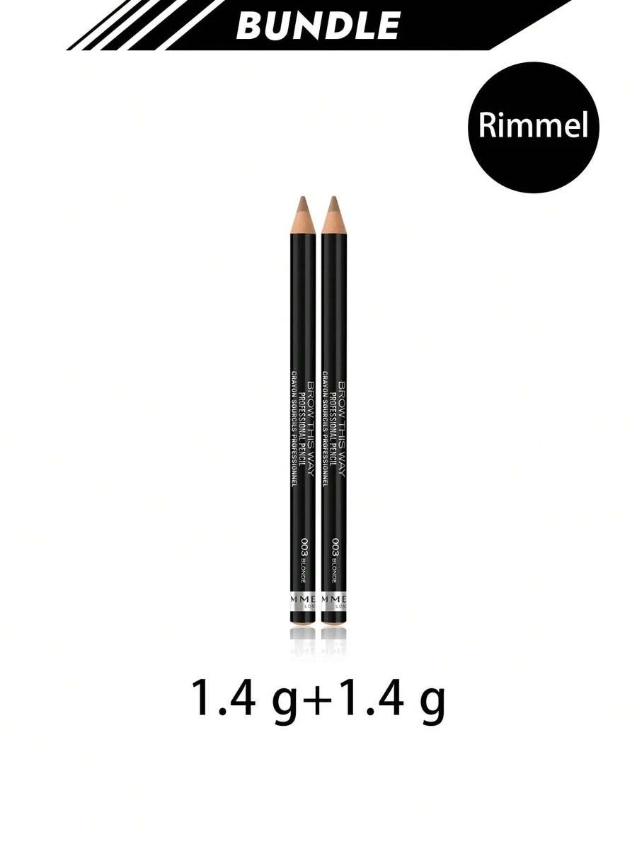 Rimmel [Bundle] Brow This Way Professional Eyebrow Pencil 003 Blonde 1.4 G X 2 - 003 Blonde - View 1