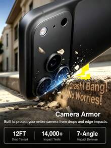 1-Pack [2026 New] 9H Tempered Glass Camera Lens Protector Compatible With Iphone Duo/18 Pro Max/18 Pro/17 PRO MAX/17 PRO, Graphite Color, Armor-Grade Shatterproof, HD Clear, Anti-Scratch, Anti-Fingerprint, 1:1 Precision Fit, Bubble Free, Easy Install, Case Friendly, Birthday Gift For Friends & Family - Black - View 2