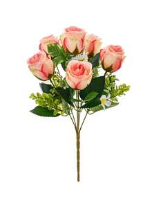 1/3pcs Artificial Rose Bouquet, Suitable For Home Decor, Kitchen Decor, Autumn Decor, Outdoor Decor, Table Decor, Wedding Decor, Artificial Plants, Women's Gift - Orange - View 2