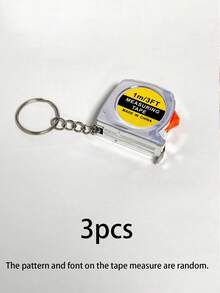 7pcs Portable Steel Tape Measure Keychain, Mini Ruler Key Ring, DIY Tool 1m Measuring Tape Keychain, Men's Car Key Chain Accessories Packaging Decoration, Gift - Multicolor - View 11