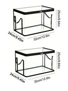 1/2pcs Heavy Duty Transparent PVC Storage Boxes, Foldable With Visible Window Storage Bags, Thickened Waterproof Rectangular Containers, Suitable For Books, Toys, Stationery And Snacks, Space-Saving Home And Classroom Storage - Multicolor - View 8