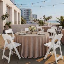 Hercules Series Folding Chair - White Resin - 4 Piece Set, 800LB Weight Capacity, Comfort - White - View 5