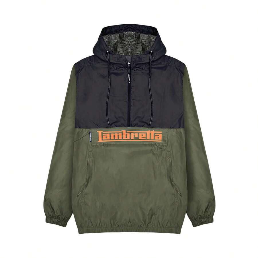 Lambretta Unisex Adult OTH Scooter Jacket - Khaki/Black - View 1