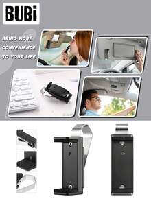 Universal Car Sun Visor Clip Holder Gate Remote Adjustable 47-65mm For Garage Door Control Sunshade Storage Organizer Folder Auto Keychain Barrier Opener Quick Installation Interior Auto Accessories Stuff - Clip - View 1