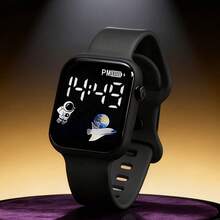 3Pcs Boys & Girls Electronic Watch Set, Casual Style, Soft Silicone Strap, LED Backlight Display, Perfect For Daily Timekeeping, Convenient And Comfortable, Suitable As Holiday Gift For Classmates, Friends, Family (Gift Box Not Included) - Multicolor - View 3
