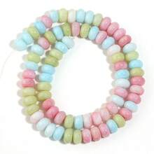1pc Glass Floral Wheel Abacus Beads, Solid Color Spacer Beads For Bracelet Chain, DIY Necklace Earrings Pendant Jewelry Making Accessories - Abacus Beads - View 15