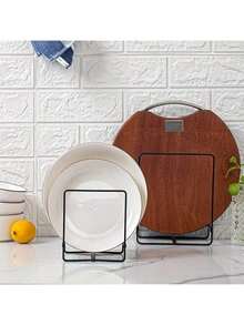 Half-Piece Space-Saving Stainless Steel Bowl And Dish Rack, Vertical Plate Rack, Can Hold Plates, Cutting Boards, And Pot Lids, Kitchen Storage And Organization - Multicolor - View 5