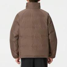 Adidas FW26 Men's Long Sleeve Stand Collar Zipper Down Jacket, Versatile Outdoor Comfort Warmth - Brown - View 2