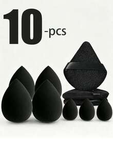 10pcs/1pc Makeup Sponge Set, Velvet Powder Puff, Concealer Sponge, Makeup Puff, Makeup Sponge, Makeup Tools, Mixed Beauty Sponges For Perfect Application Of Liquid, Cream And Foundation, Multi-Color Makeup Sponges, Latex-Free Dry And Wet Use Foundation Cream For Facial Concealer Makeup, Velvet Triangle Powder Puff, Beauty Sponge, Makeup Sponge, Makeup Puff - Multicolor - View 2