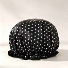 1pc/4pcs Women's Shower Cap, Elastic Reusable, Double Layer Waterproof Bath Cap - Multicolor - View 5