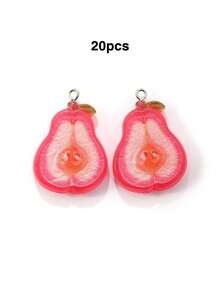 20pcs Acrylic Colorful Faux Fruit Slices Star Apple Apple Charms, Jewelry Accessories DIY Phone Chain Keychain Pendant - 20pcs - View 28