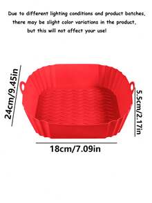 1pc Square Wavy Pattern Silicone Air Fryer Baking Tray With Handle And Ribbed Design, Heat-Resistant, Easy To Clean, Reusable, Suitable For Air Fryer, Microwave And Oven Baking Accessories/Oven Accessories/Baking Tools/Kitchenware - Multiple Styles - View 10