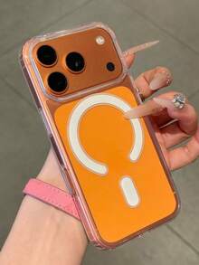 奢華透明清澈相機保護磁吸無線充電手機殼，相容 iPhone 18 Pro Max 18 Pro 17 Pro Max 17 16 15 14 13 Pro Max，磁吸鏡頭保護後蓋 - 無色 - 查看 3