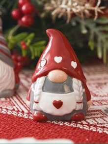 2pcs Nordic Christmas Santa Ceramic Salt & Pepper Shakers Creative Christmas Elf Pepper Bottle Highly Attractive Decorative Ornament With Embossed Design - Multicolor - View 8