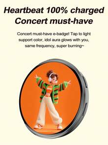 YAIUZGOO Digital Display Backpack Brooch, Dynamic Photo Design, Touch Control, Unique Personalized Style, Suitable For Backpack, Personal Style, Cosplay And Fan Circle Wearable Badge Accessory - Multicolor - View 11