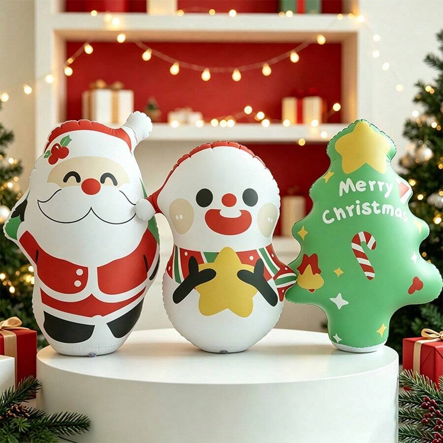 Christmas Inflatable Tumbler Decoration Thickened PVC Multi-Style Water-Fillable Stable Placement Yard Window Store Holiday Decor Prop