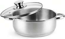 Soup Casserole Specifically Designed For Induction Hobs, 18 Cm Diameter, Stainless Steel With Glass Lid, Suitable For Daily Household Use - View 3