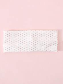 1pc Ins Style Girly Pink Striped Ditsy Floral Wide Headband, Highly Attractive Soft Elastic Non-Slip Hairband - Multicolor - View 3