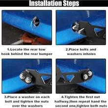 Durable Aluminum Alloy Vehicle Rear Tow Hook, Wear-Resistant And Anti-Oxidant, Tuning Style, Available In Various Colors, Mounting Accessories Included, Quick Installation, Practical Use In Emergency Situations, Enhances Exterior Appearance, Compatible With Various Car Models - A - View 7