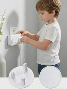10 Pcs Toddler White Socket Protector Caps, Childproof Outlet Plug Safety Covers, Anti Electric Shock Guard, Baby Room Safety Supplies - Multicolor - View 4