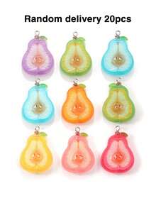 20pcs Acrylic Colorful Faux Fruit Slices Star Apple Apple Charms, Jewelry Accessories DIY Phone Chain Keychain Pendant - 20pcs - View 35