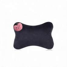 1pc Cute Cartoon Apple Car Headrest Neck Pillow, Cartoon Embroidered Plush Headrest, Provides You With A Comfortable Driving Experience - A - View 9