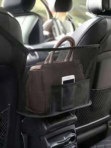 Extra Large Car Storage Bag Backseat Organizer Net For Tidying Up Backseat Items Multi-Compartment Car Storage Bag For Store Phones Documents Snacks Chargers Space-Saving For All Vehicles Men And Women Car Accessories Travel Essentials - Multicolor - View 13