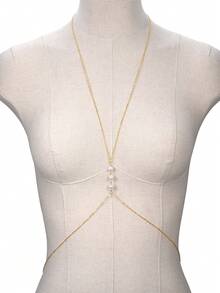 CIZME Body Chain Jewelry For Women, Layered Waist Chain For Bikinis Body Jewelry,Adjustable Fit, Chest Belly Chain,Beach Vacation,Festivals Raves & Concerts - Gold - View 5