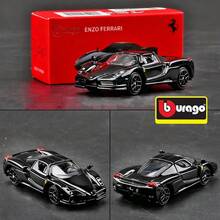 Burago 1:64 比例合金車模，法拉利 Enzo-黑色，創意口袋車模型玩具、人偶與禮品 - Enzo-Black - 查看 1